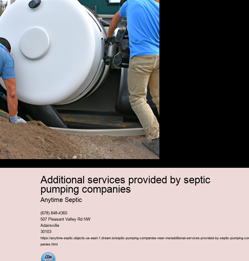 Additional services provided by septic pumping companies